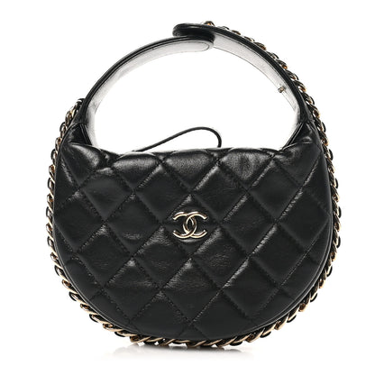 Chanel Lambskin Quilted Chain Around Pouch Black 1 of 10