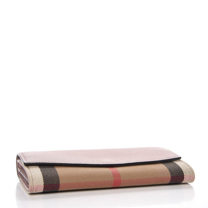 Burberry Calfskin House Check Porter Continental Wallet Pale Orchid 4 of 7