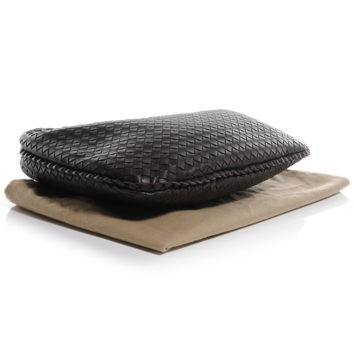 Nappa Intrecciato Medium Veneta Hobo Ebano