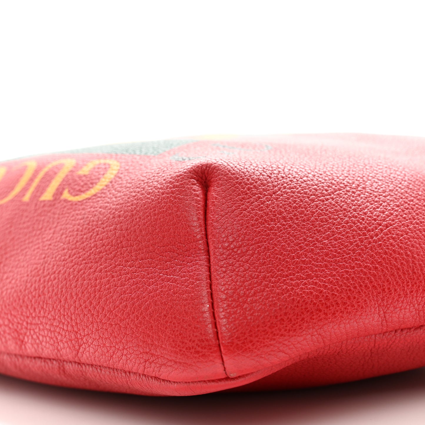 Grained Calfskin Logo Belt Bag Hibiscus Red