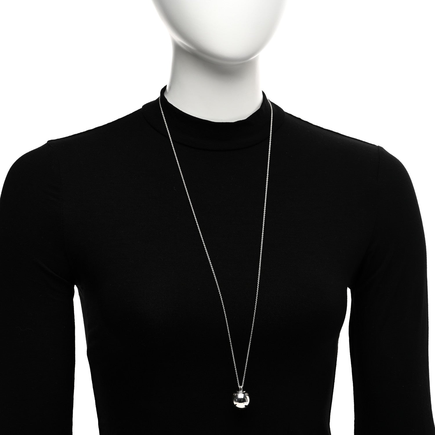 Tiffany Sterling Silver 8mm HardWear Ball Pendant Necklace 2 of 4