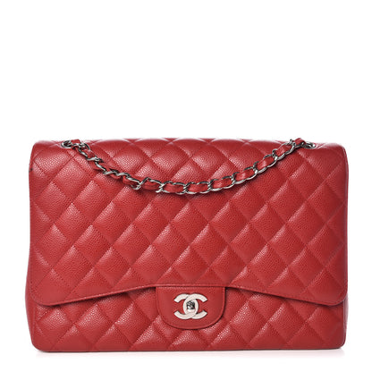 Chanel Caviar Quilted Maxi Single Flap Red 1 of 10