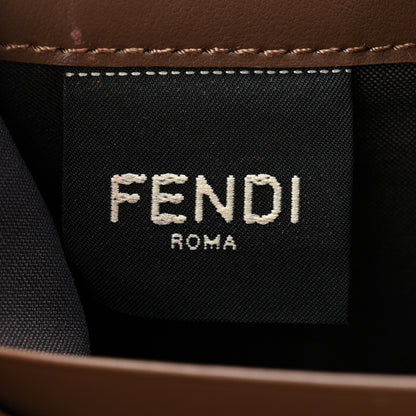 Fendi Vitello Soft F is Fendi Bi-Color FF 1974 Embossed Continental Envelope Wallet On Chain Maya Black 10 of 19