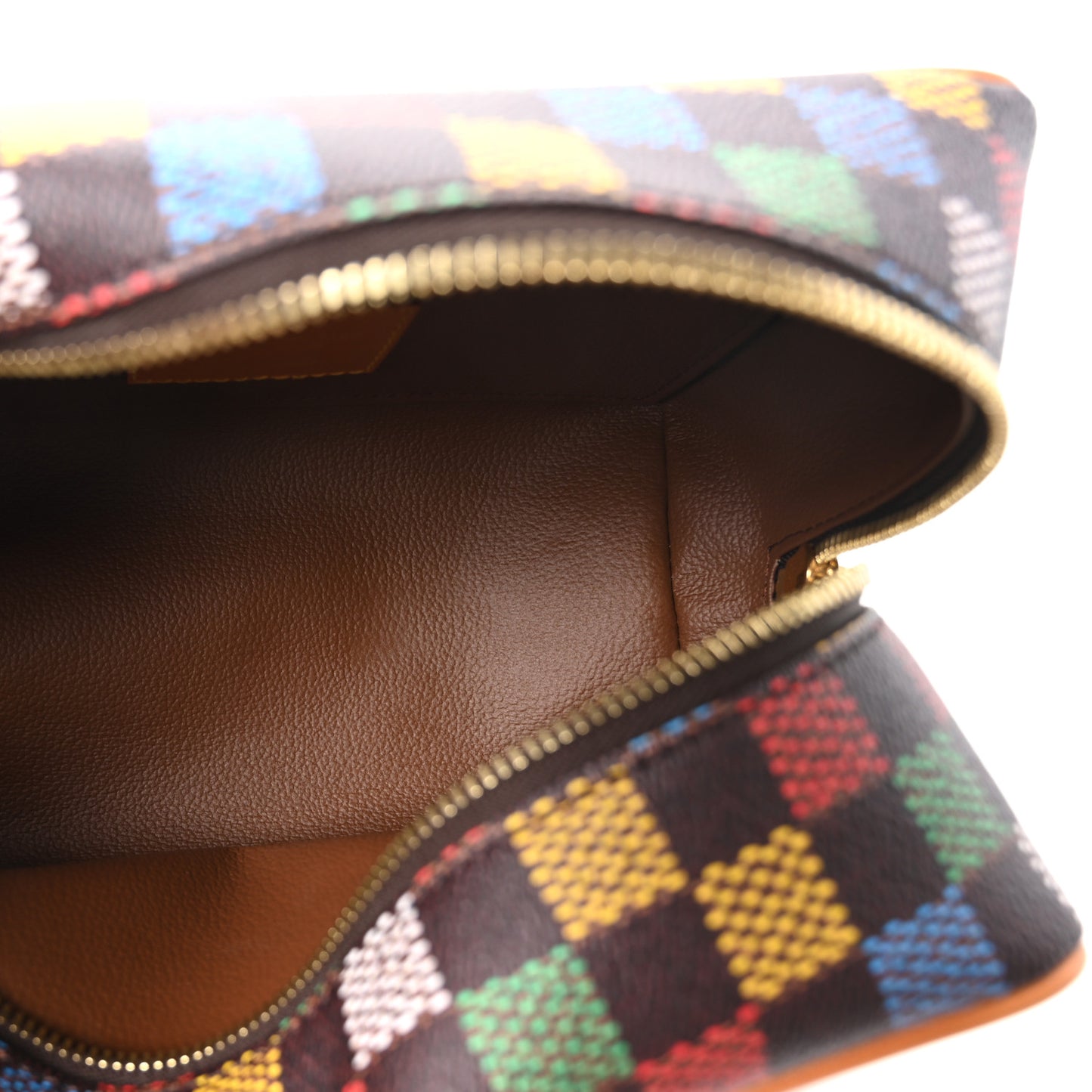 LV Vers Damier Ebene Locker Dopp Kit Toilet Pouch Multicolor