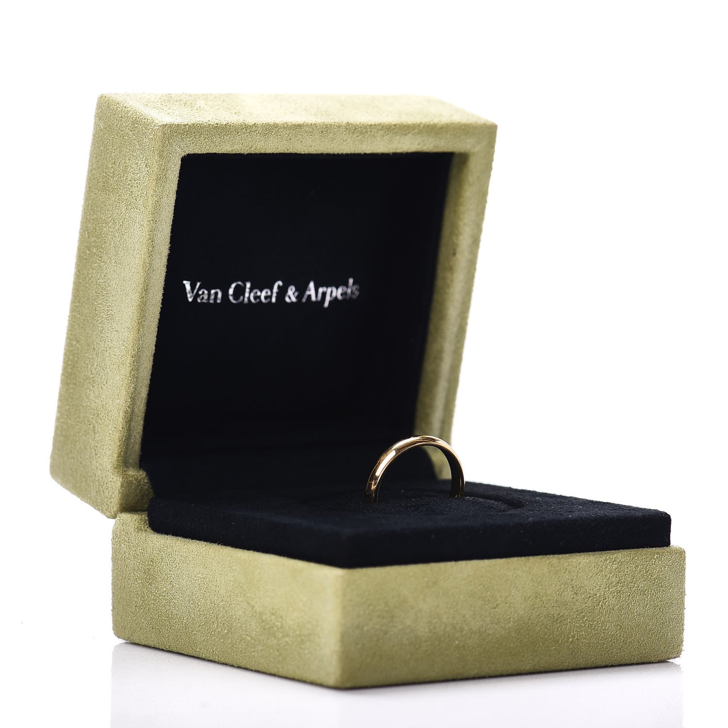 Van Cleef & Arpels 18K Yellow Gold 3mm Tendrement Wedding Band Ring 48 4.5 5 of 5