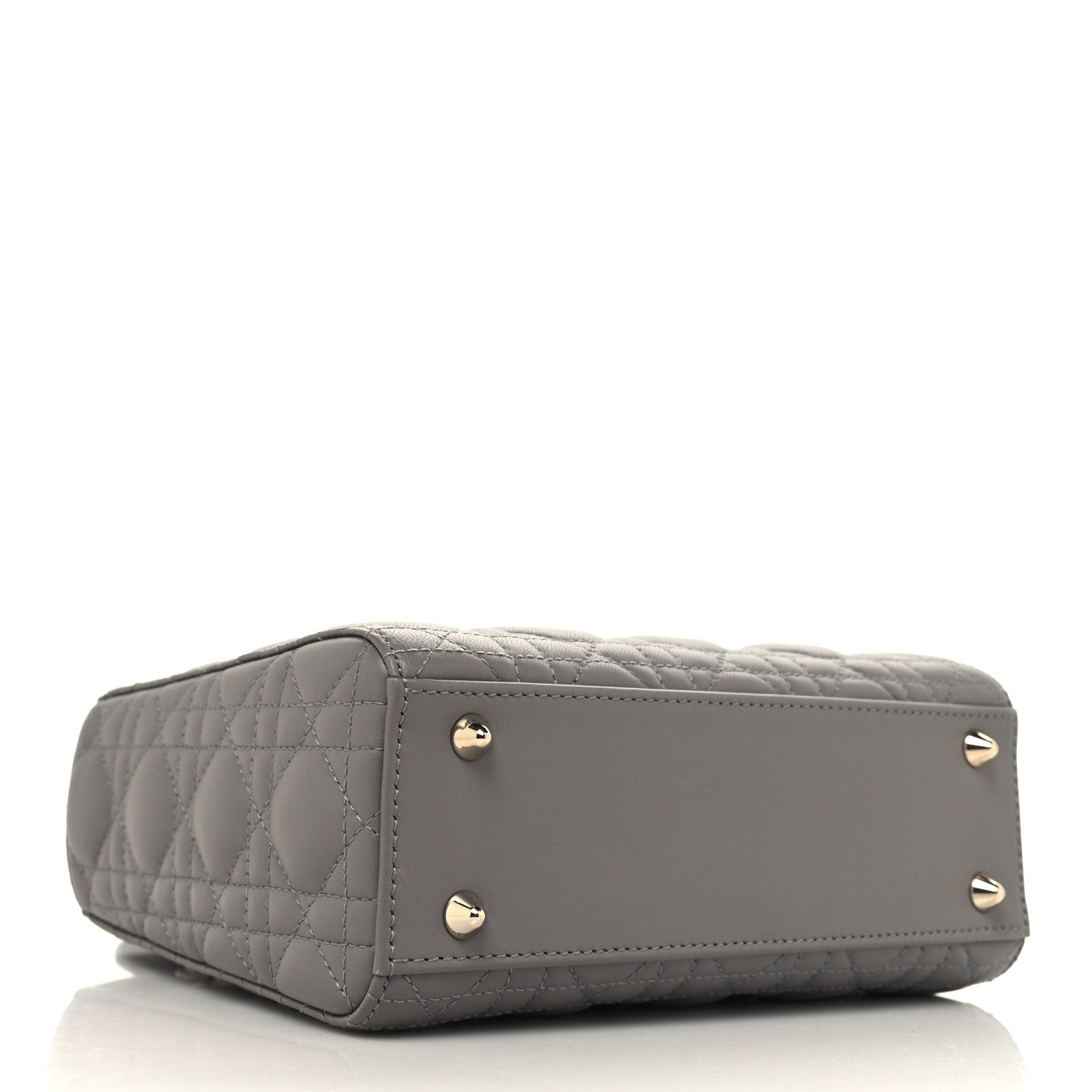 Christian Dior Lambskin Cannage Small My ABCDior Lady Dior Grey 4 of 11