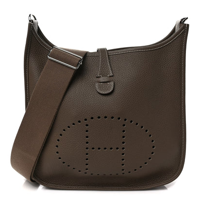 Hermes Taurillon Clemence Evelyne III PM Etoupe 1 of 9