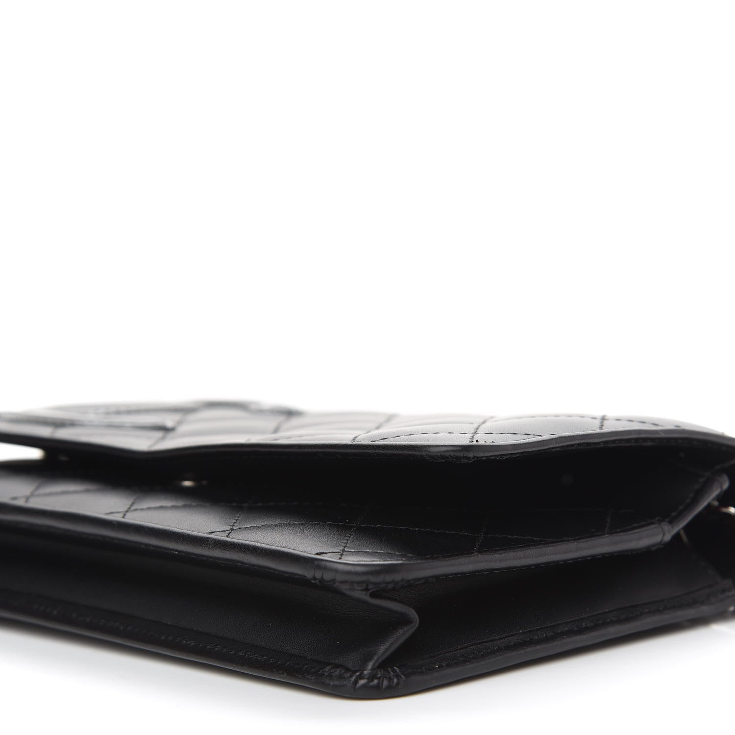 Chanel Calfskin Quilted Cambon Wallet On Chain WOC Black 11 of 11
