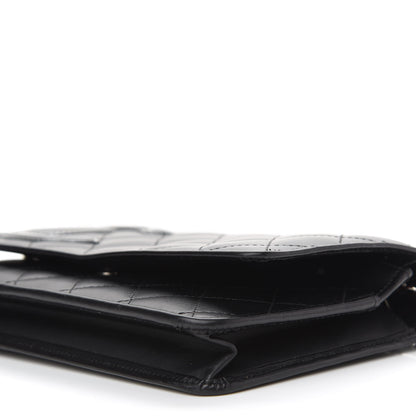 Chanel Calfskin Quilted Cambon Wallet On Chain WOC Black 11 of 11