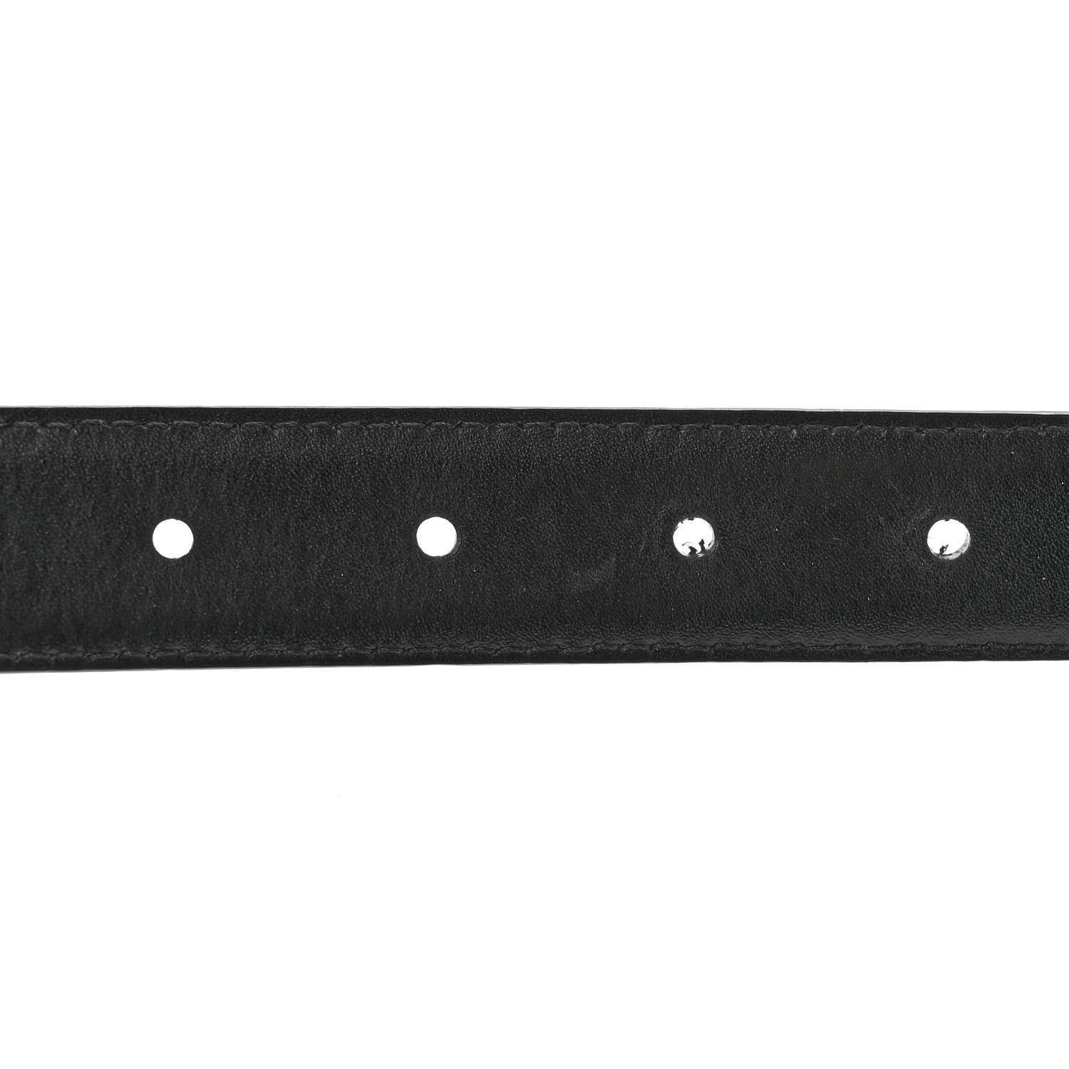 Celine Taurillon Calfskin Medium 25mm Triomphe Belt 80 32 Black 4 of 8
