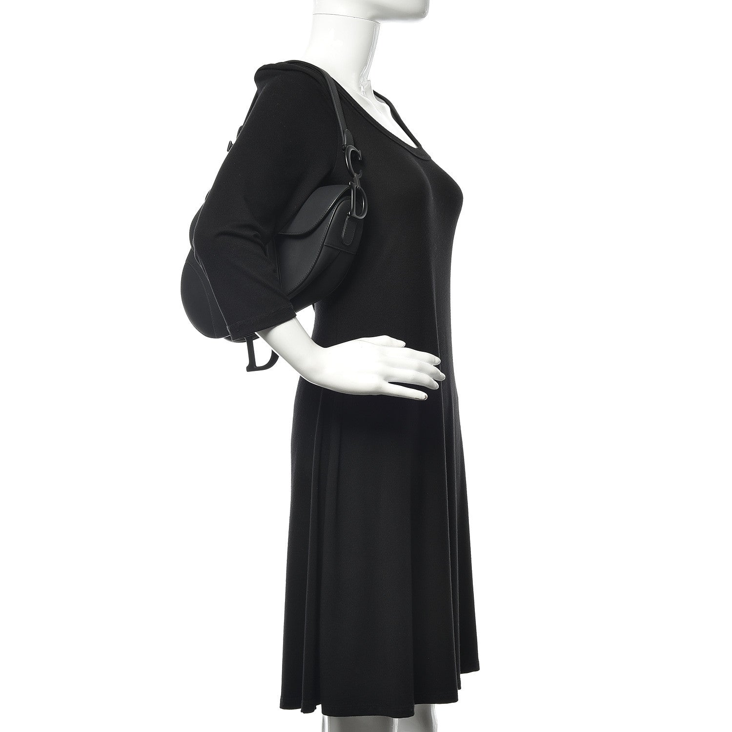 Christian Dior Ultra Matte Calfskin Saddle Bag Black 2 of 14