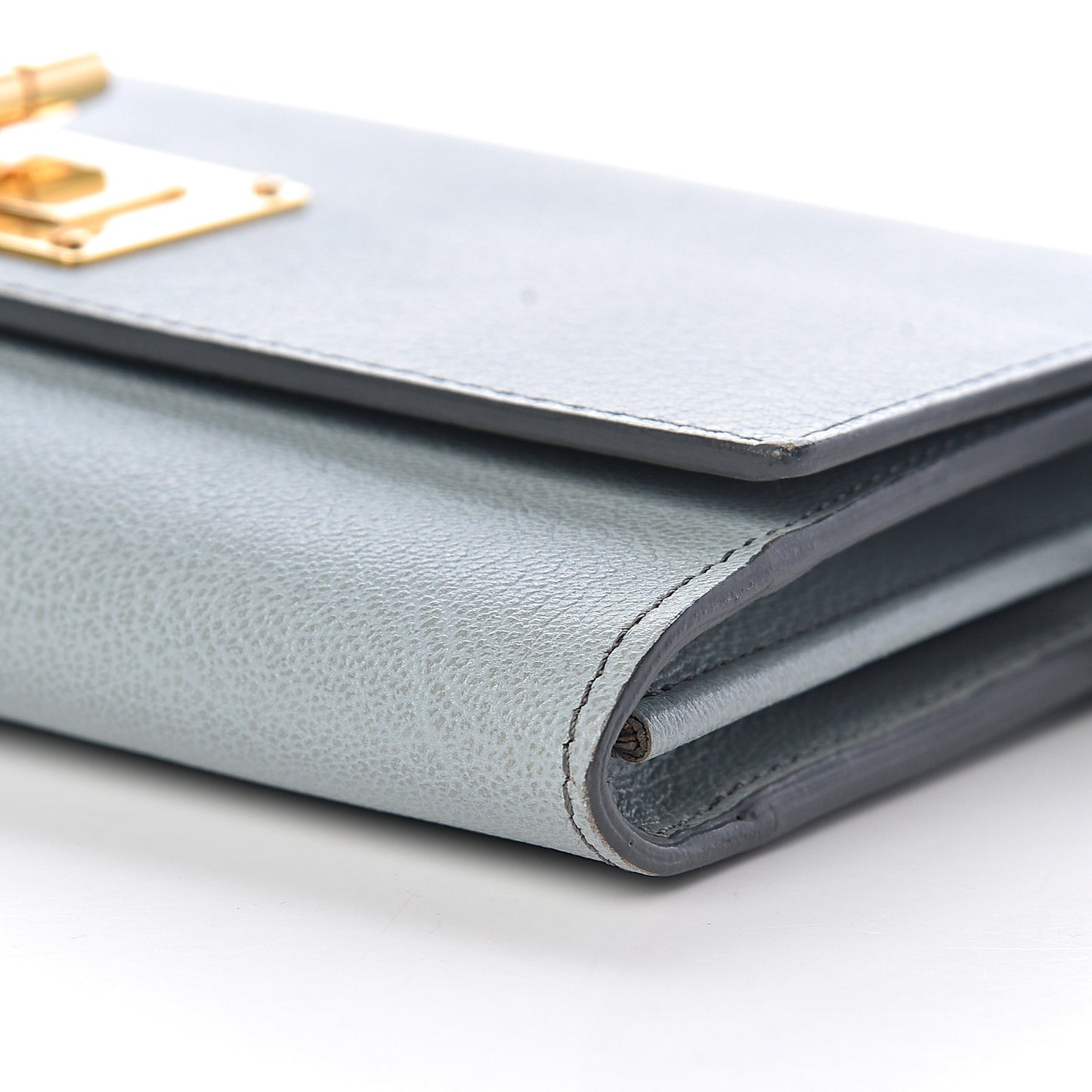 Calfskin Natalia Wallet On Chain Light Blue