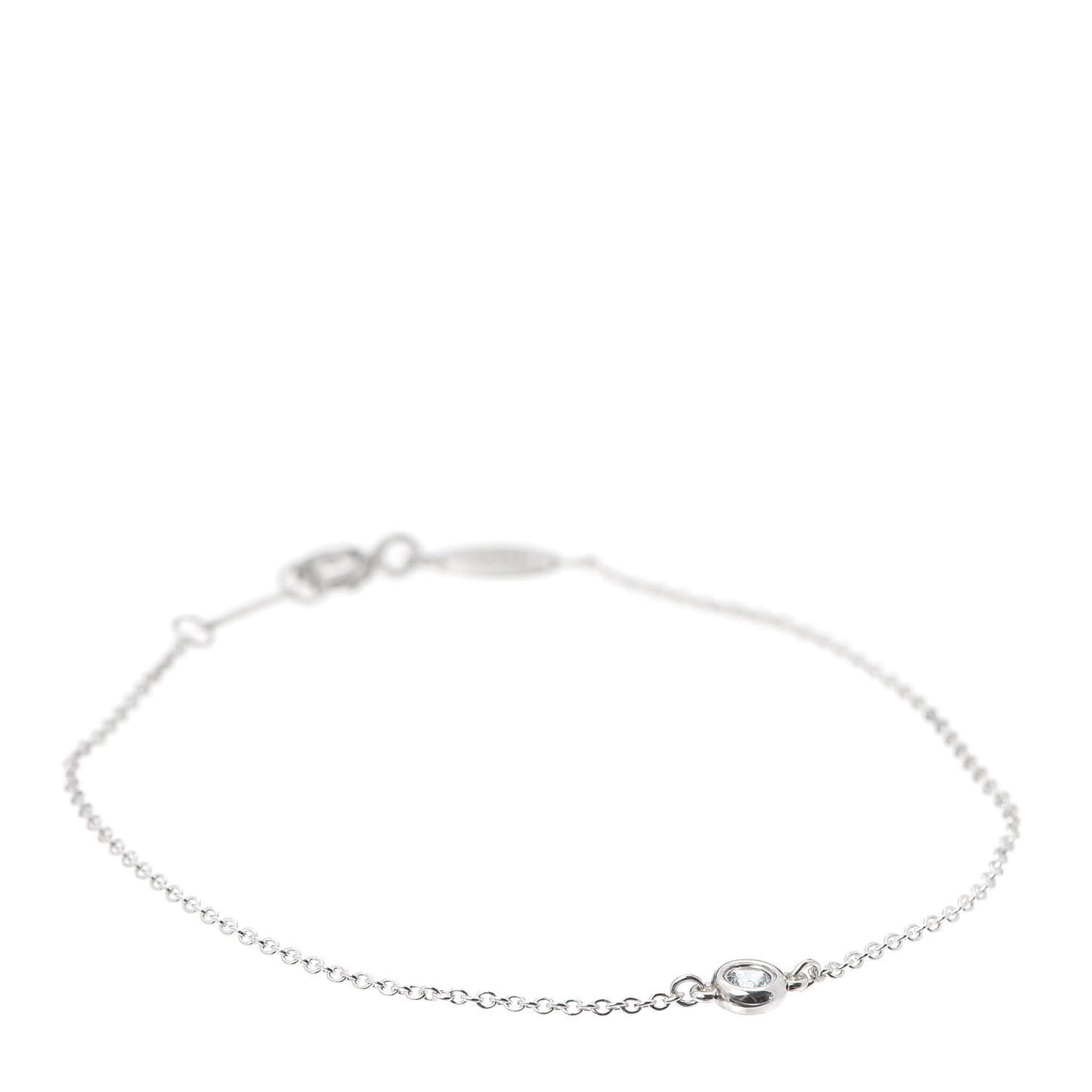Sterling Silver Aquamarine Elsa Peretti Color By The Yard Bracelet