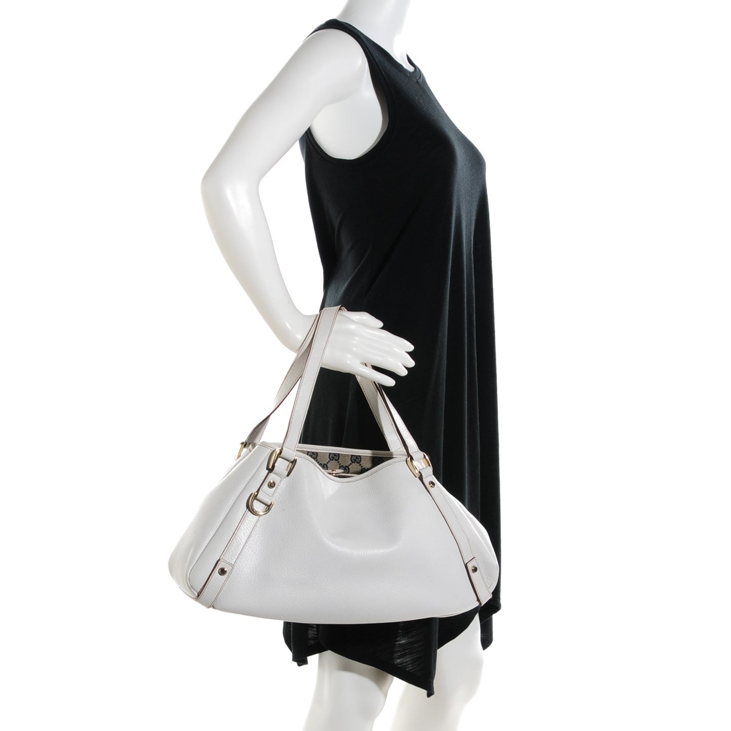 Calfskin Medium Abbey Shoulder Bag White