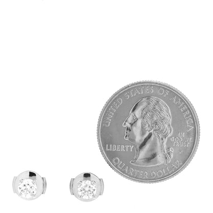 Tiffany Platinum Diamond .63ctw Solitaire Earrings 2 of 6
