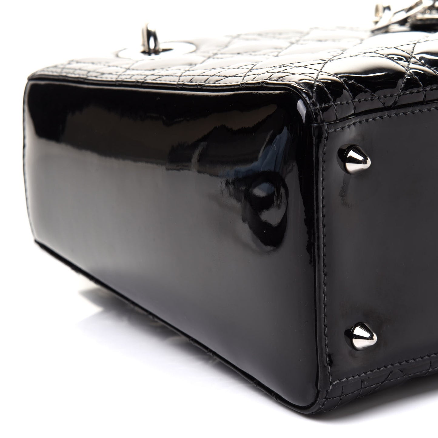 Patent Cannage Medium Lady Dior Black