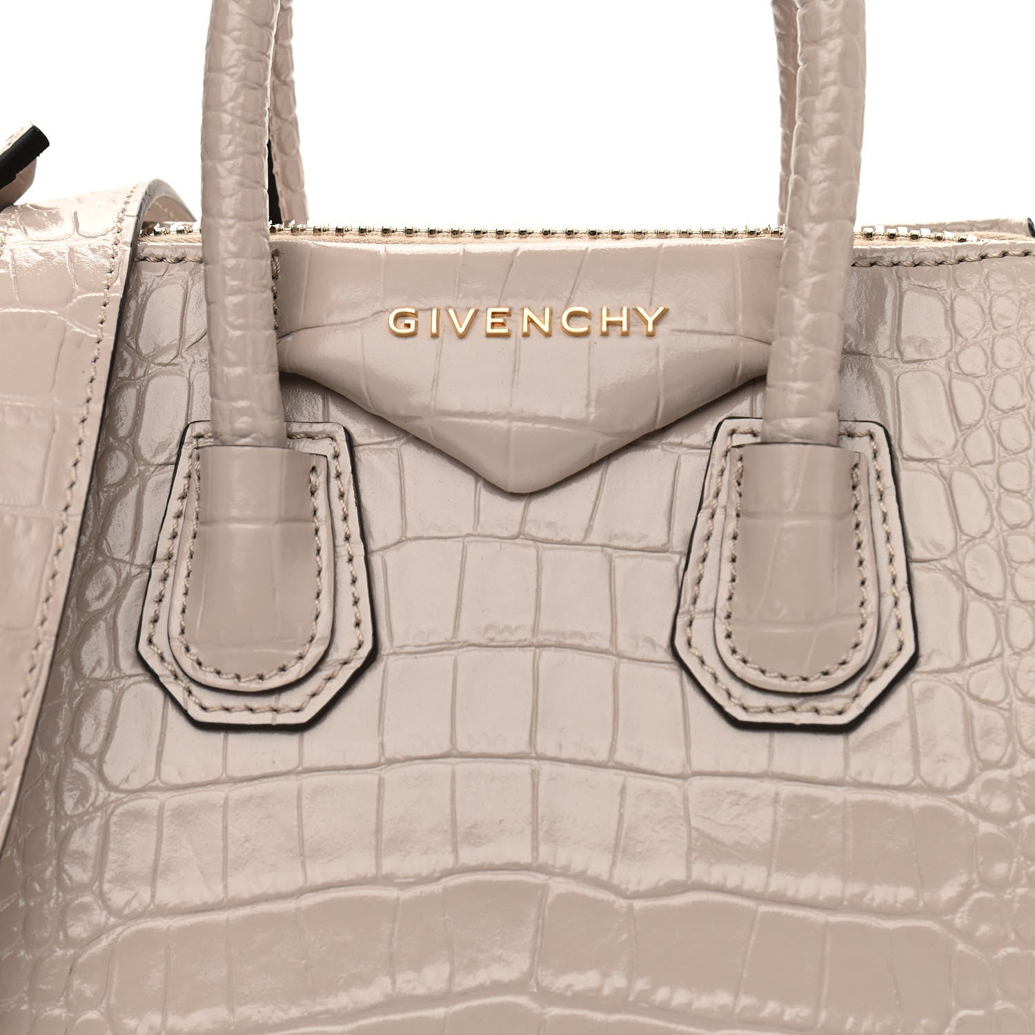 Givenchy Calfskin Crocodile Embossed Mini Antigona Dune 8 of 10
