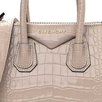 Givenchy Calfskin Crocodile Embossed Mini Antigona Dune 8 of 10
