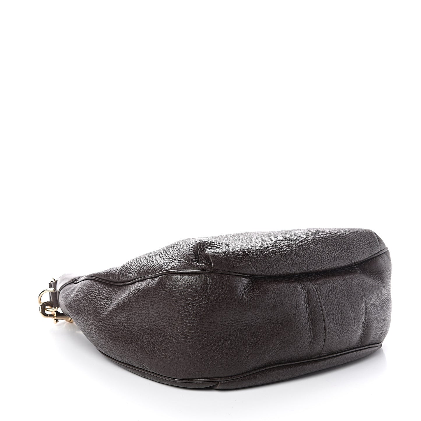 Calfskin Web Medium Dressage Hobo Coffee Brown