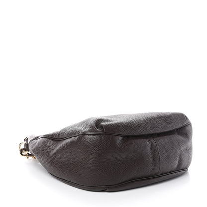 Gucci Calfskin Web Medium Dressage Hobo Coffee Brown 3 of 8