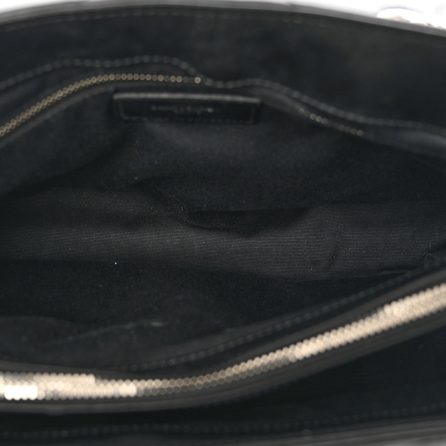 Calfskin Y Quilted Monogram Medium Loulou Chain Satchel Black