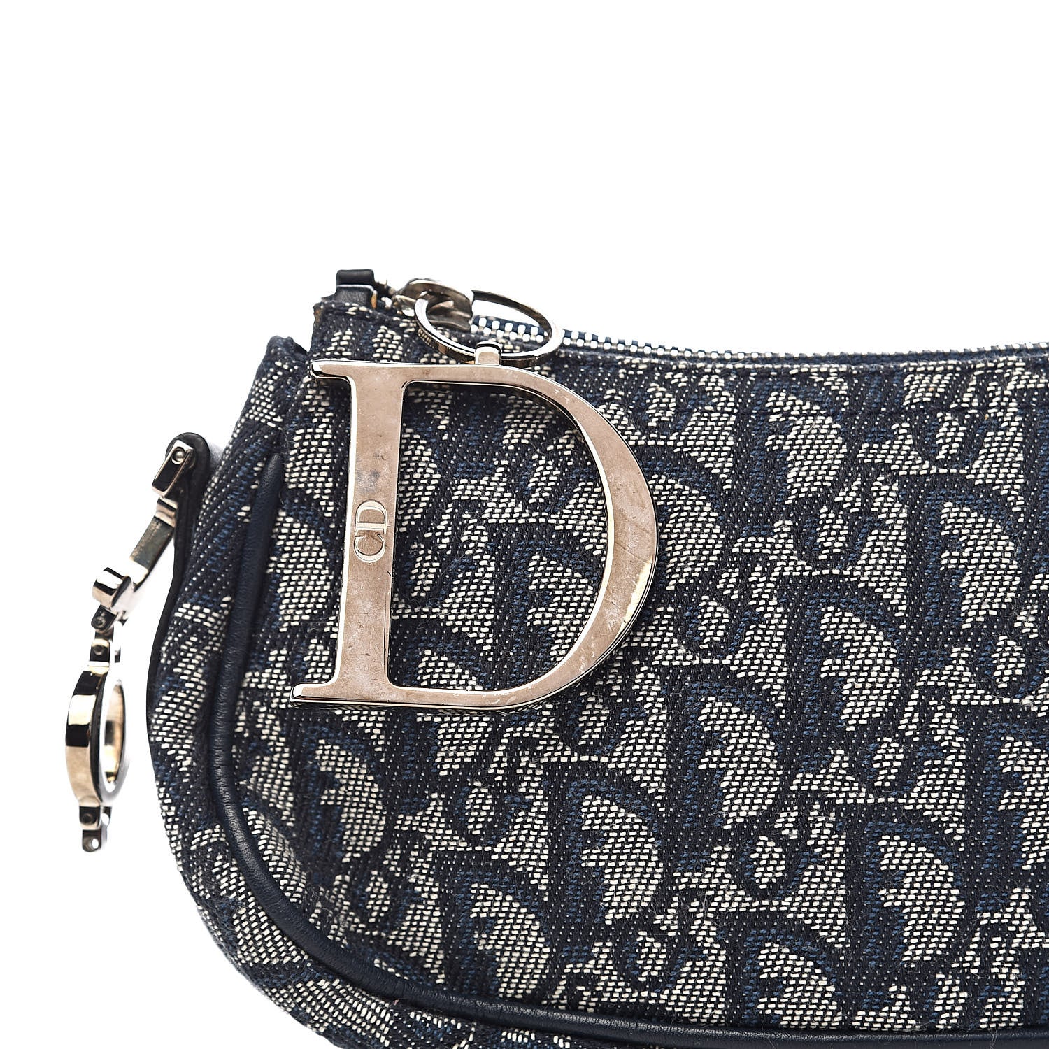 Christian Dior Monogram Shoulder Bag Pochette Navy 9 of 9