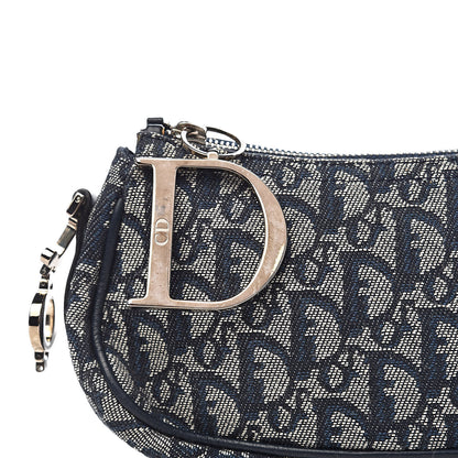 Christian Dior Monogram Shoulder Bag Pochette Navy 9 of 9