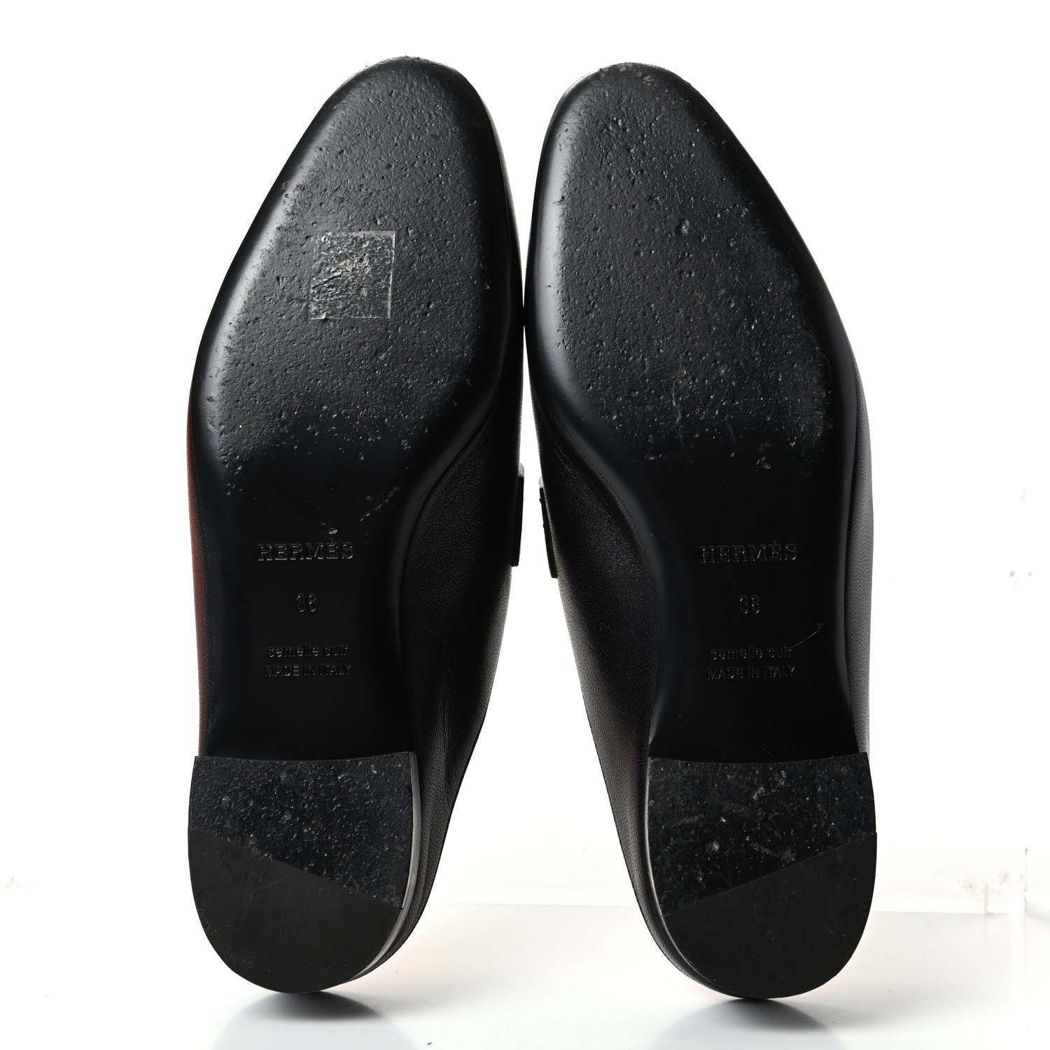 Hermes Goatskin Rivoli Mules 36 Black 6 of 11