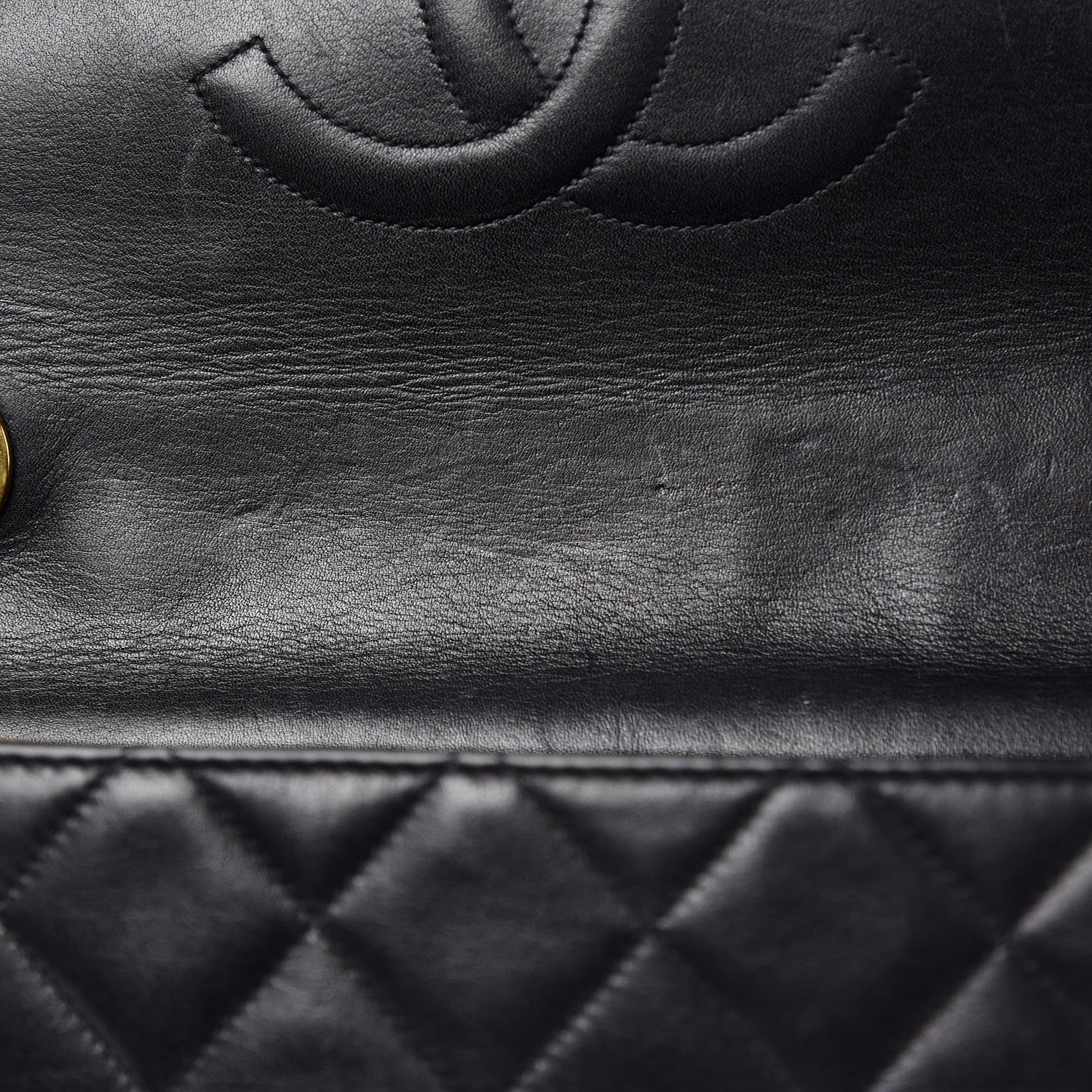 Chanel Lambskin Quilted XL Jumbo Single Flap Black 9 of 12