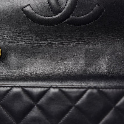 Chanel Lambskin Quilted XL Jumbo Single Flap Black 9 of 12