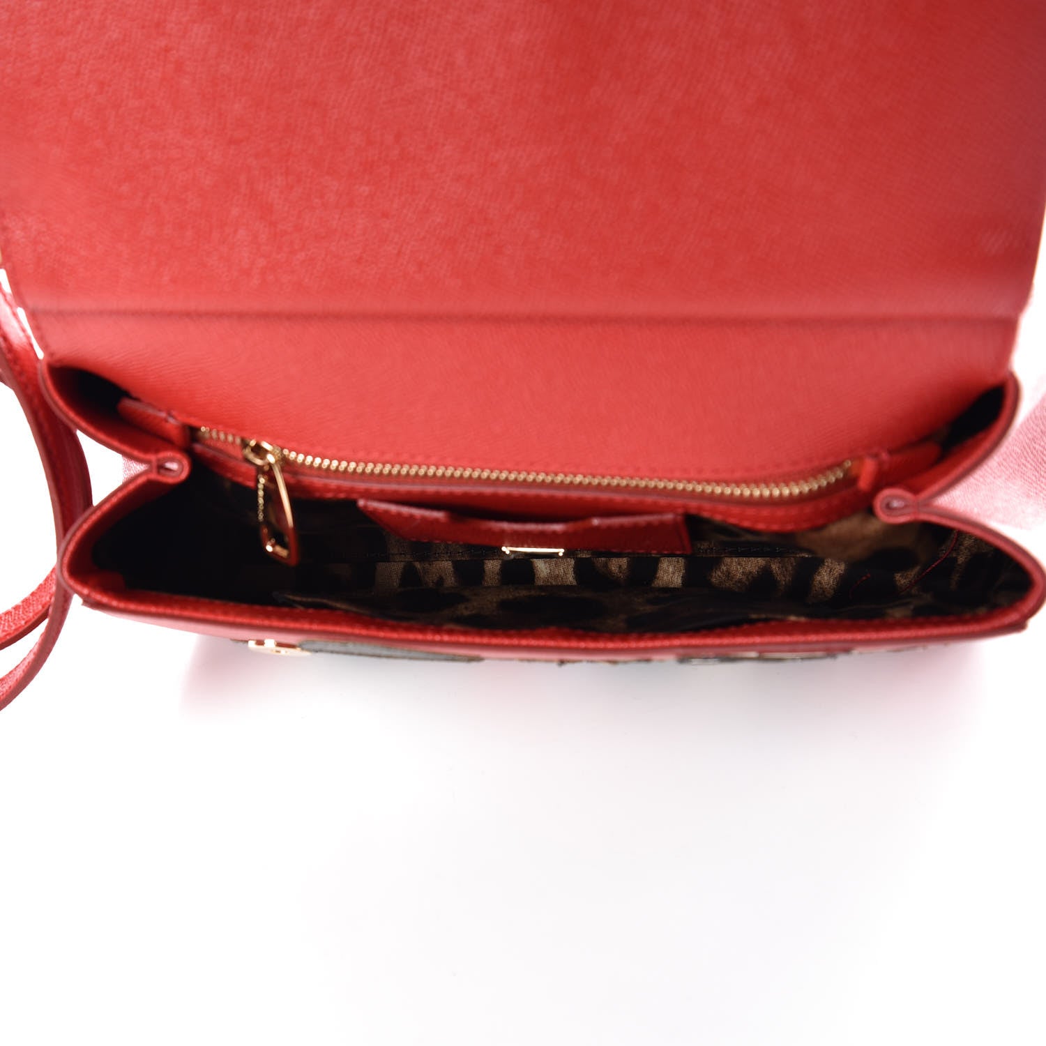 Dolce & Gabbana Dauphine Studded Medium DG Family Patch Miss Sicily Satchel Red 5 of 13