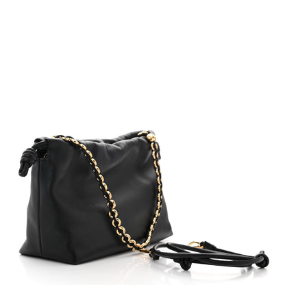 Loewe Mellow Nappa Donut Chain Flamenco Knot Clutch Black 3 of 11