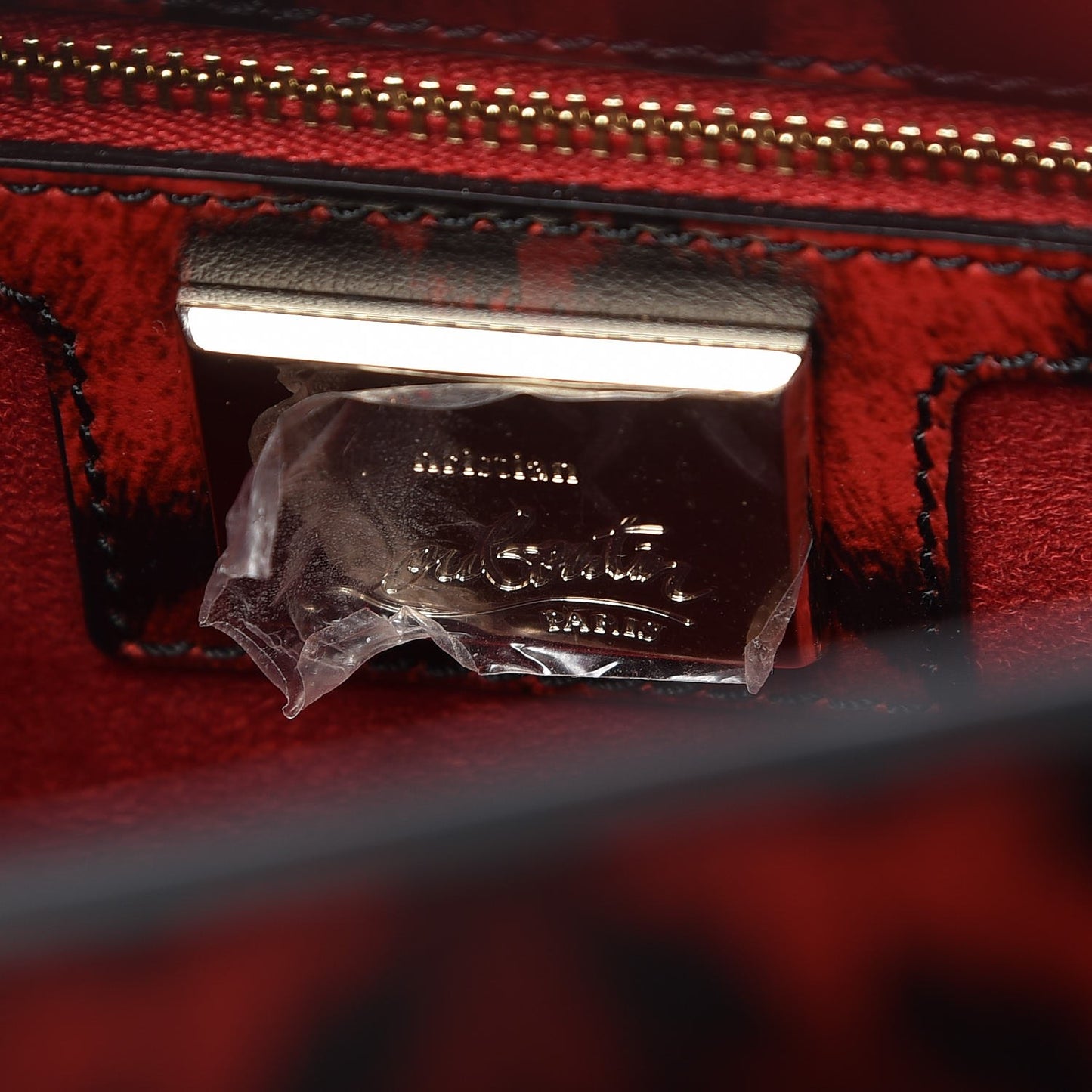 Calfskin Empire Leopard Print Small Eloise Tote Red