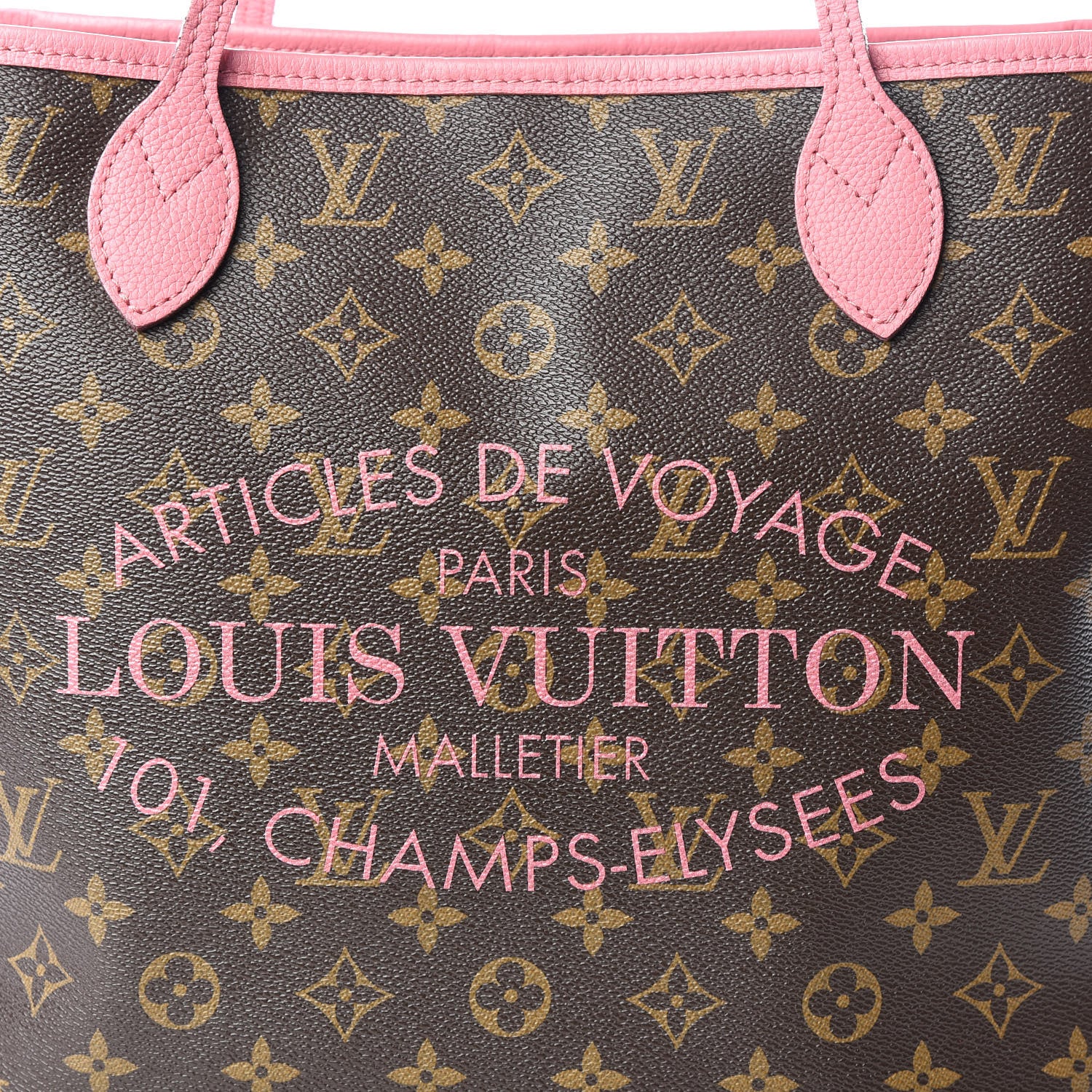 Louis Vuitton Monogram Articles de Voyage Ikat Neverfull MM Rose Velours 11 of 11