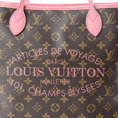 Louis Vuitton Monogram Articles de Voyage Ikat Neverfull MM Rose Velours 11 of 11