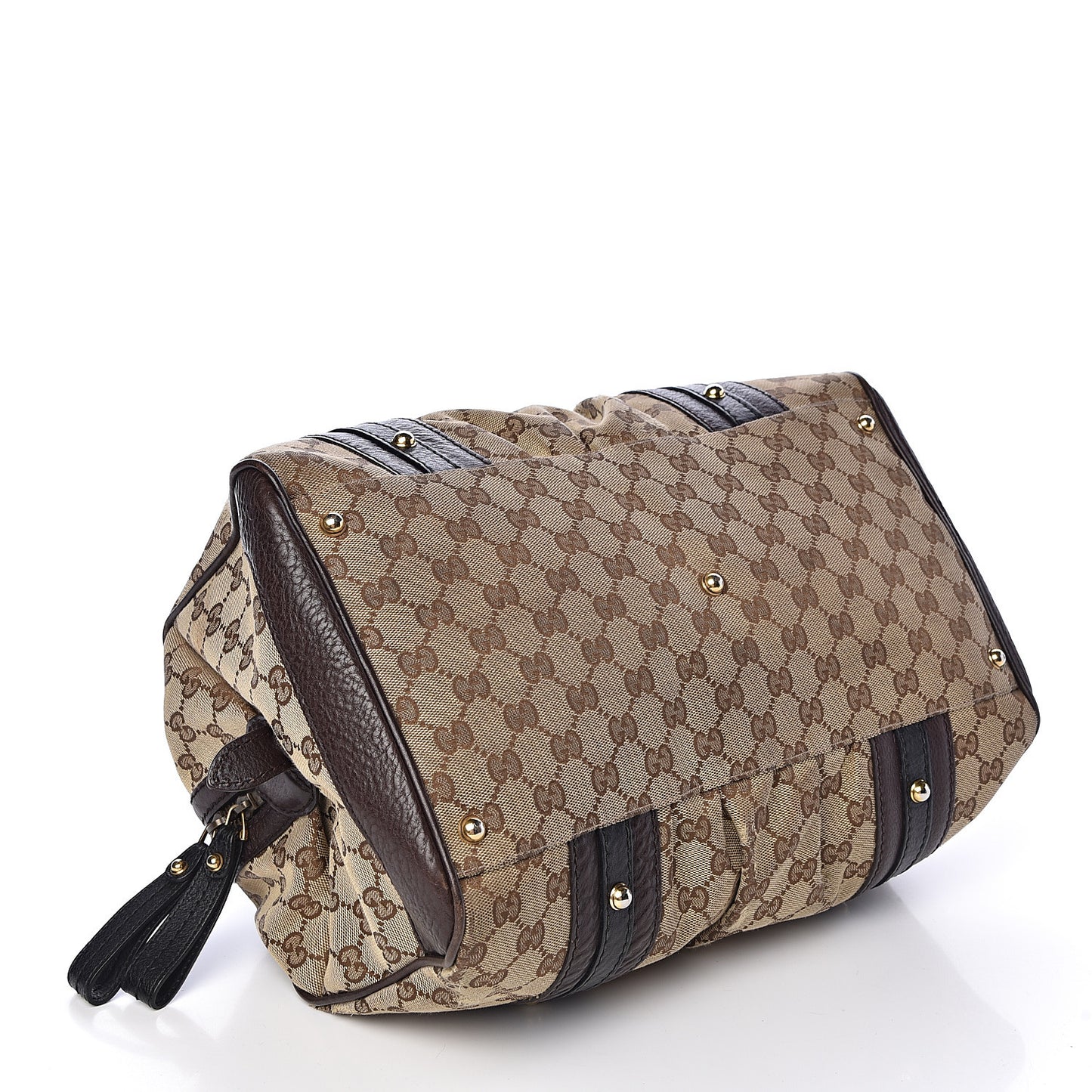 Monogram Medium Interlocking Icon Tote Dark Brown