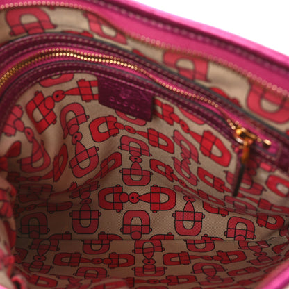 Gucci Metallic Calfskin Monogram Jolicoeur Charms Messenger Dark Pink 5 of 12