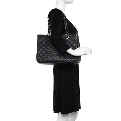 Chanel Caviar Quilted Grand Shopping Tote GST Black 2 of 10