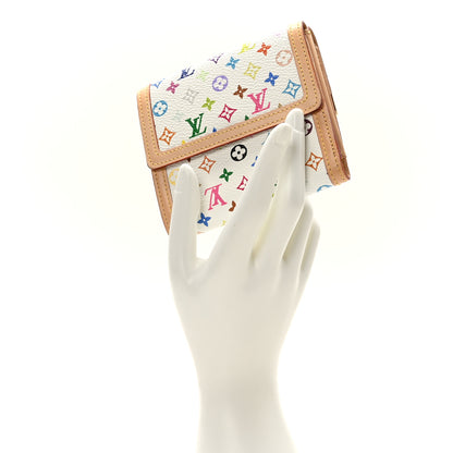 Louis Vuitton Monogram Multicolor Porte-Monnaie Billets Wallet White 2 of 7
