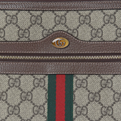 Gucci GG Supreme Monogram Large Ophidia Pouch Clutch Brown 8 of 9