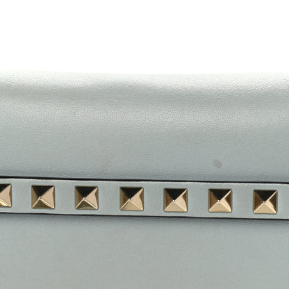 Valentino Garavani Nappa Small Rockstud Wristlet Clutch Pastel Grey 9 of 10