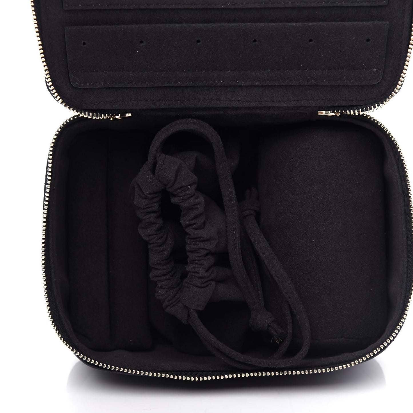 Lambskin Quilted Jewelry Case Black