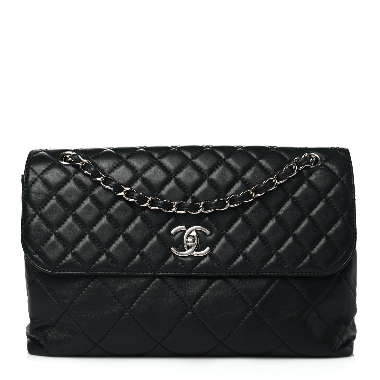 Calfskin Quilted In The Business Flap Bag Black