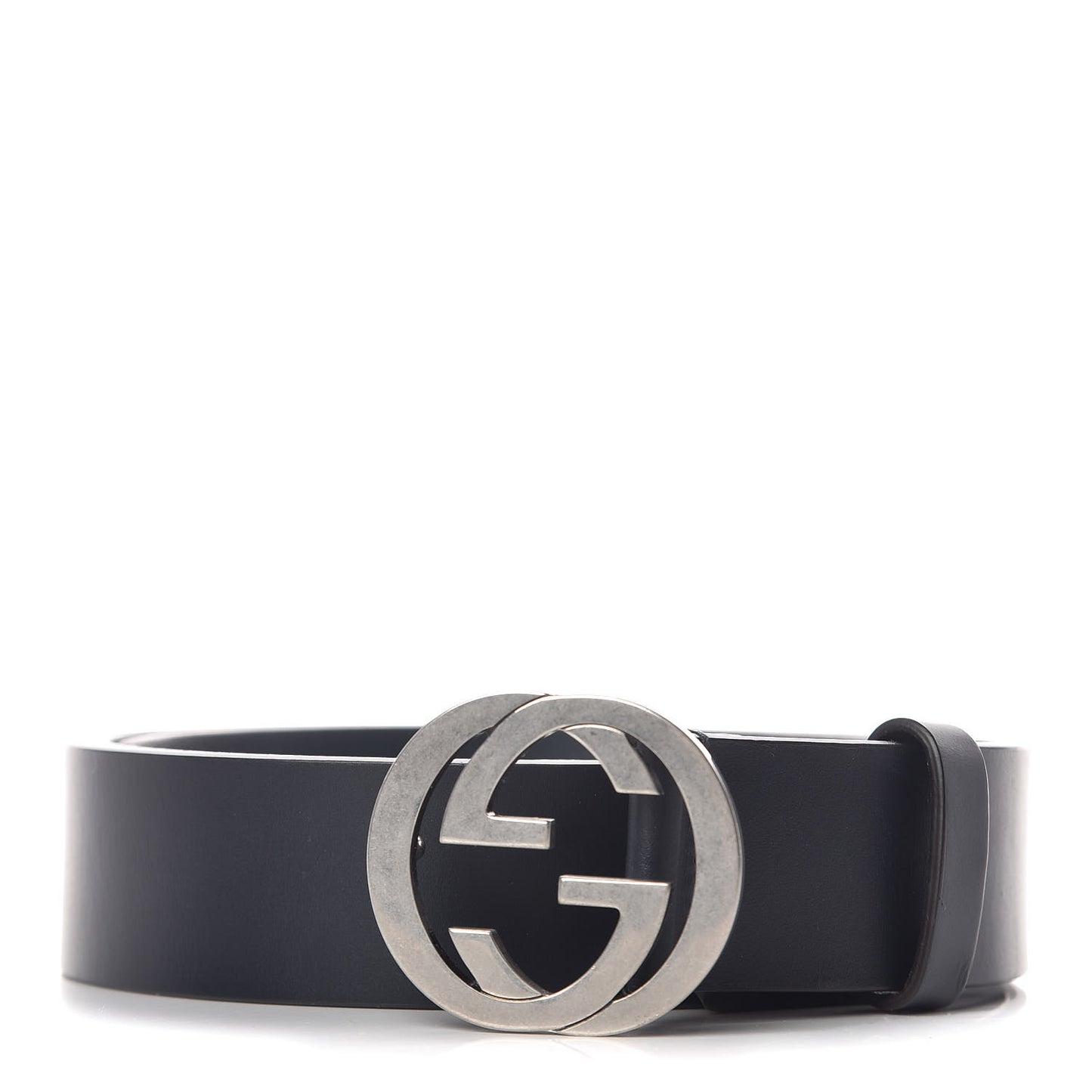 Selleria Calfskin Mens Interlocking G 37mm Belt 105 42 Black