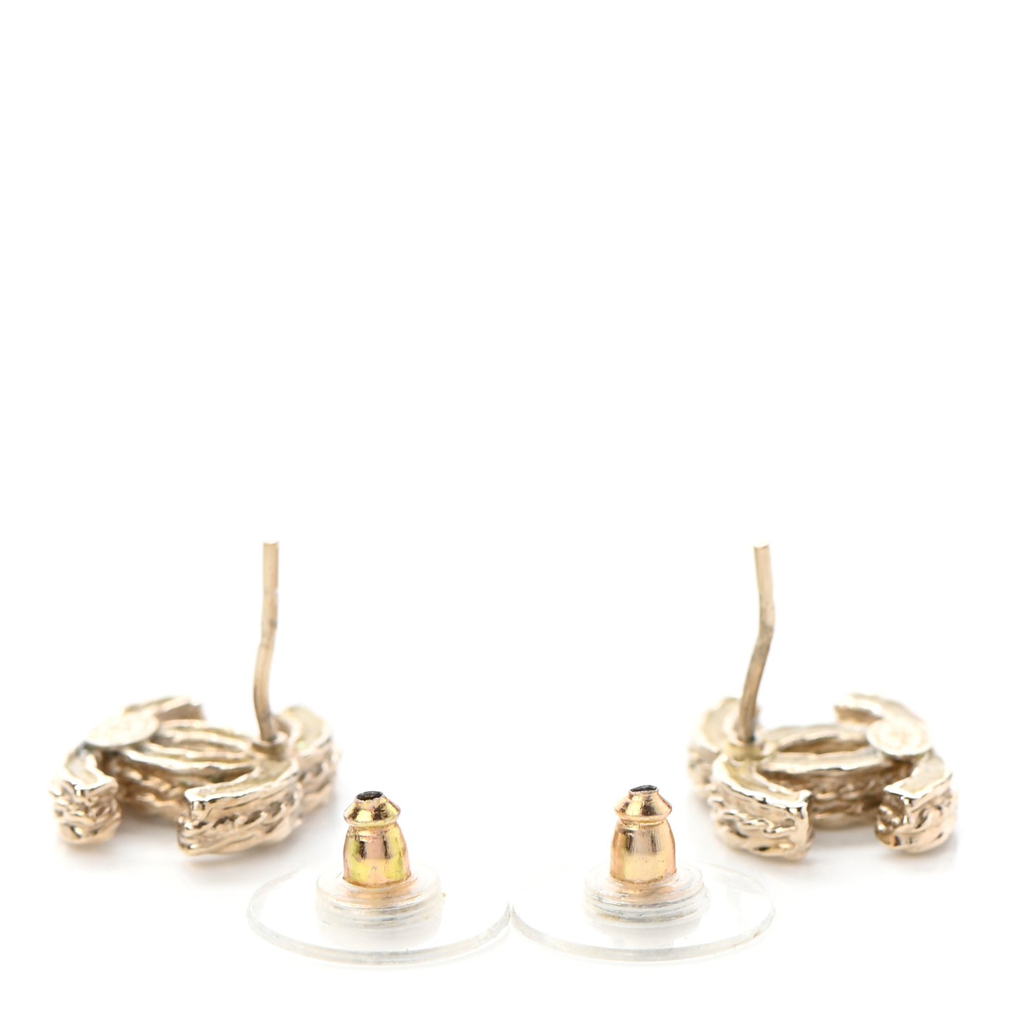 Crystal CC Earrings Light Gold