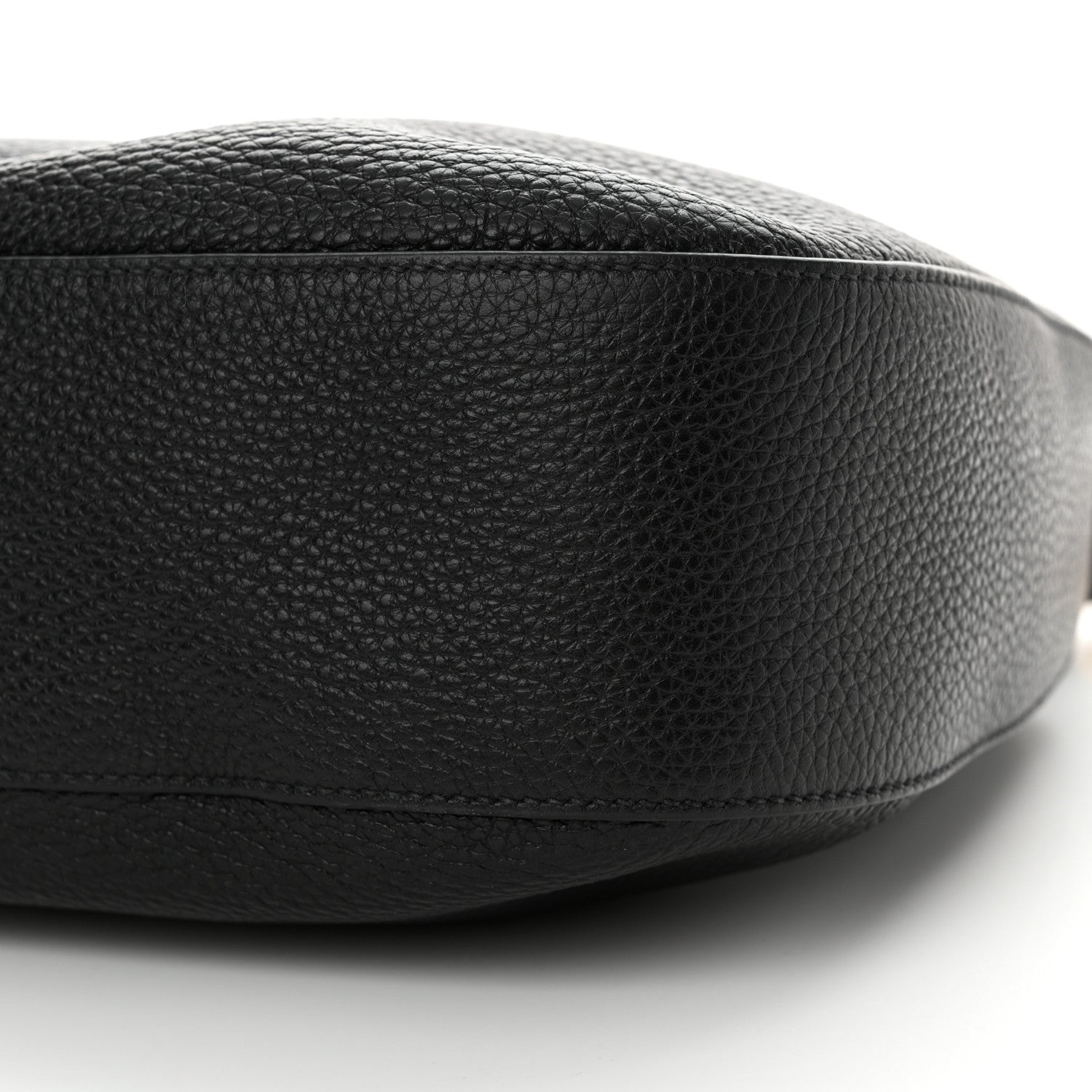 Prada Vitello Daino Soft Zippered Hobo Shoulder Bag Black 10 of 11