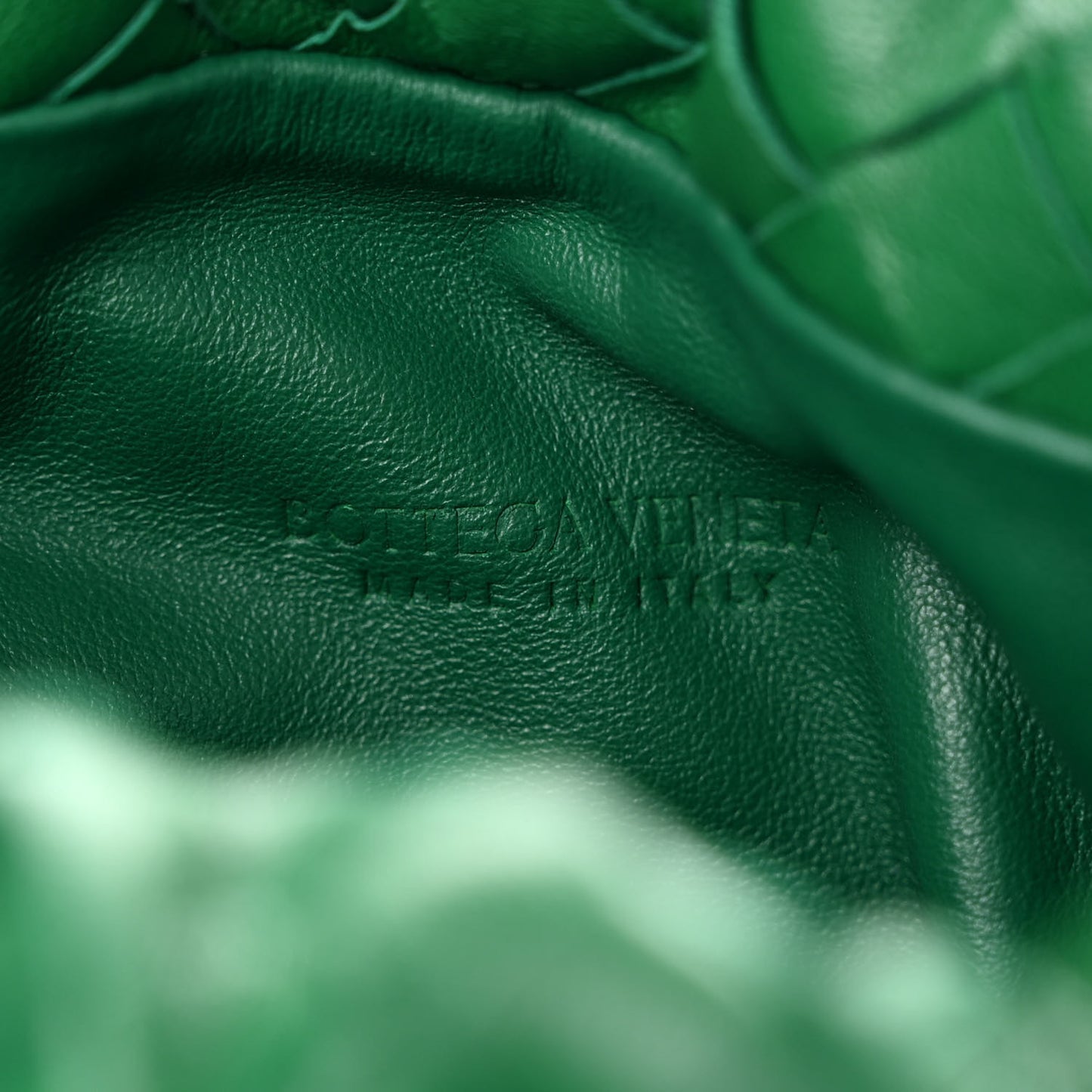 Nappa Intrecciato Mini Bulb Racing Green