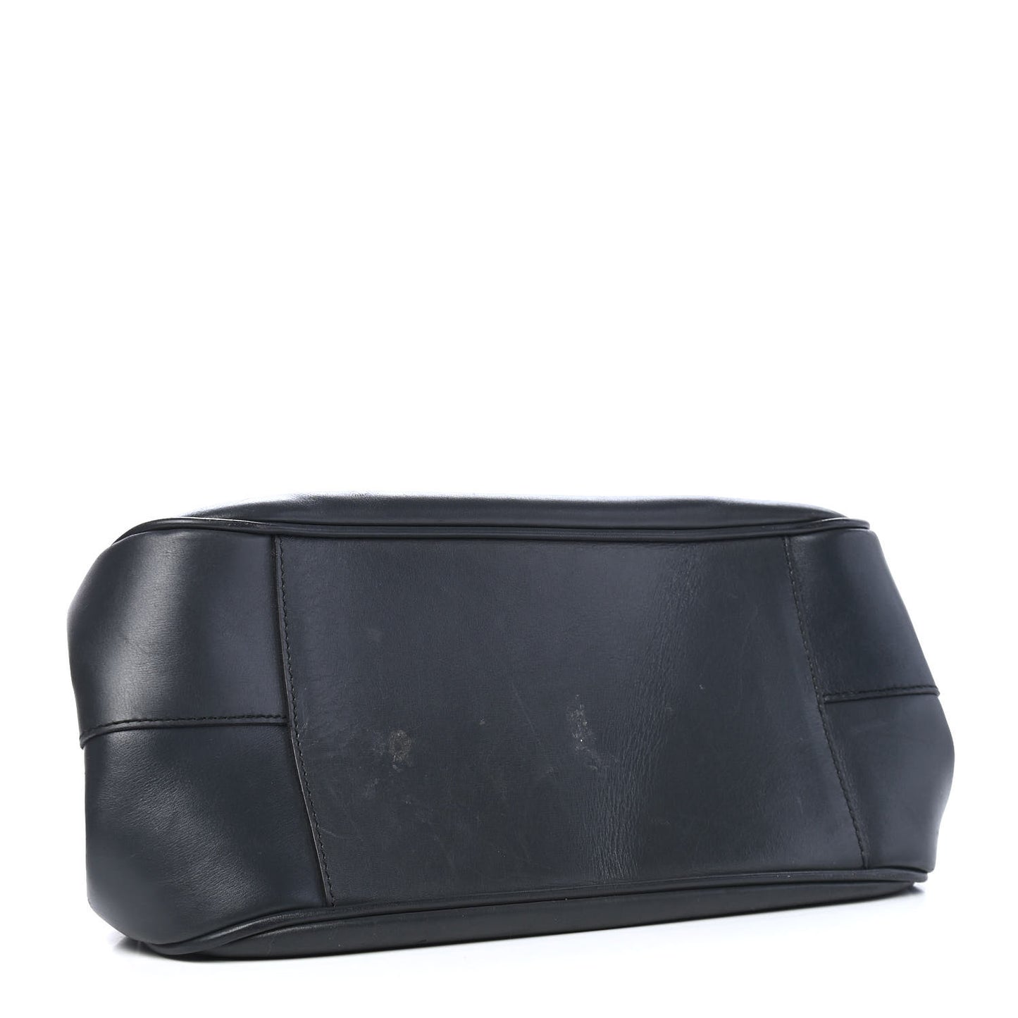 Calfskin Top Handle Frame Bag Black