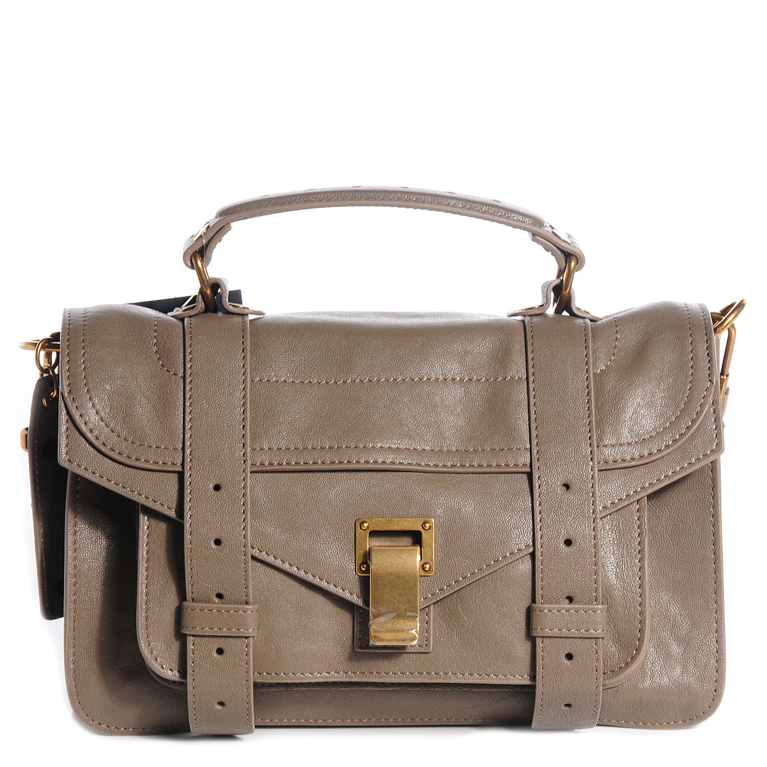 Proenza Schouler Lambskin PS1 Tiny Satchel Smoke 1 of 19