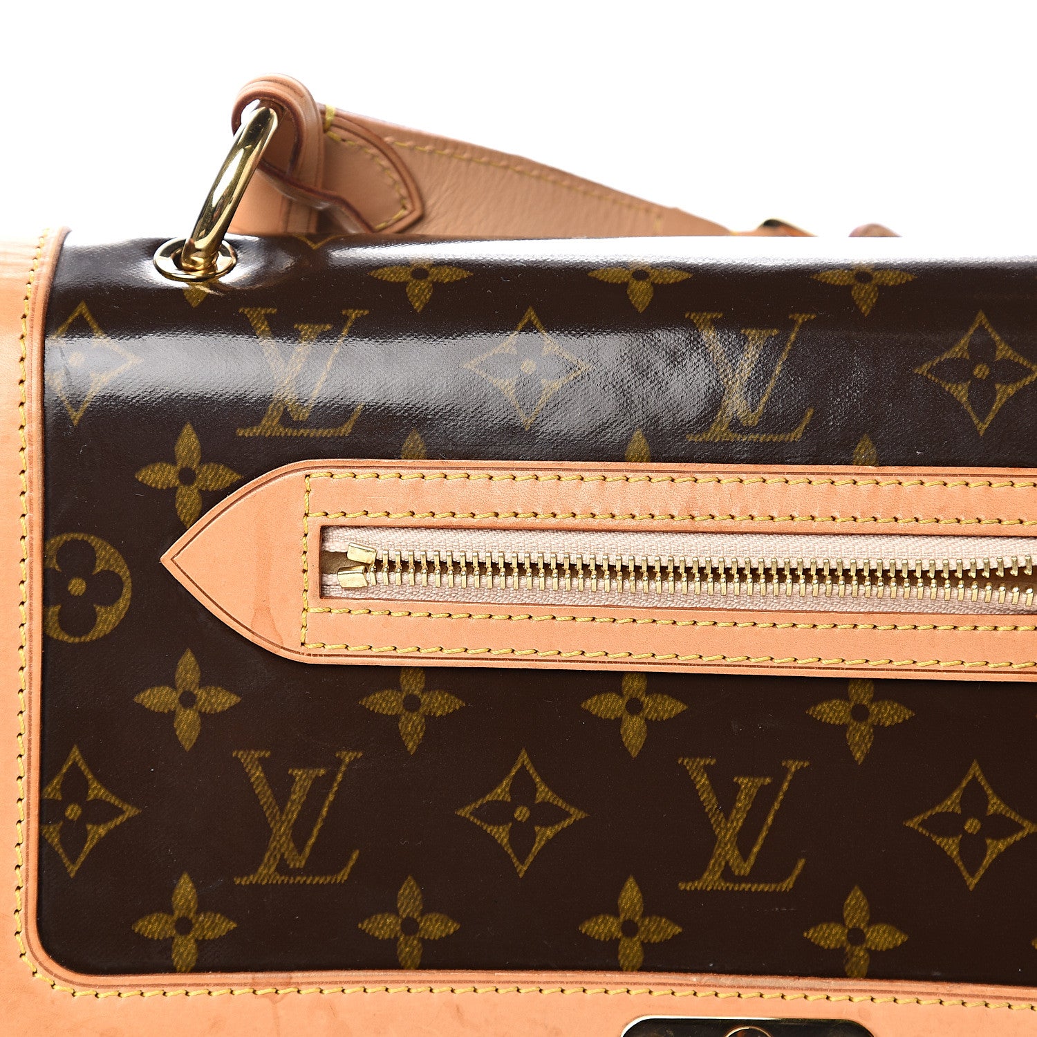 Louis Vuitton Monogram Ambre Tweedy Zip GM 8 of 19